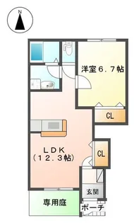 ロンジェヴィータ【1階】の間取り