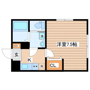イニシアティブ愛宕橋II【1階】の間取り