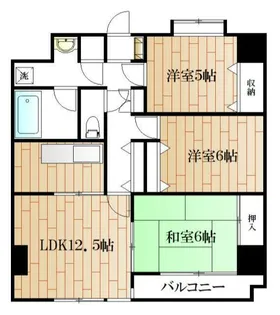 クレサ八幡【1階】の間取り