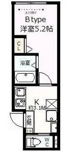 べルテイン関原【2階】の間取り