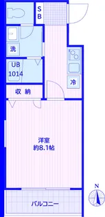 セカンドコート中原【3階】の間取り