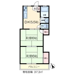 中村マンション【2階】の間取り
