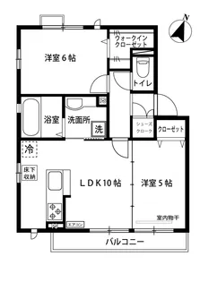 カーサヴィエントI【1階】の間取り