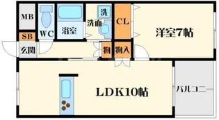アカツキハイツ【5階】の間取り