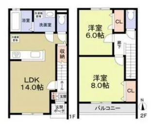 J Wing East【2階】の間取り