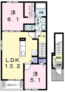 アビシニアンE【2階】の間取り