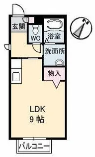 メゾン ド モンターニュ【1階】の間取り