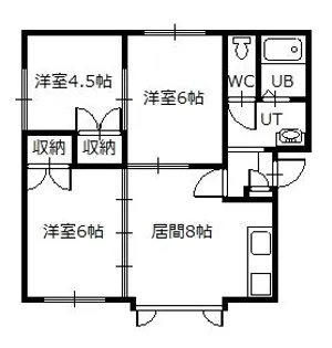 サニーハウス【2階】の間取り
