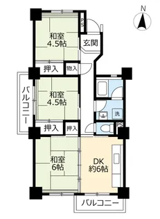 UR高座台【1階】の間取り