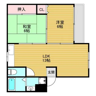 アブニール【2階】の間取り