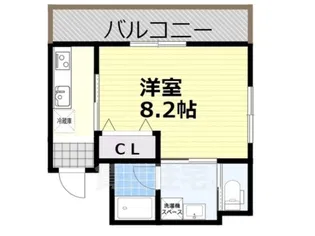 ラ・メール諏訪森【4階】の間取り