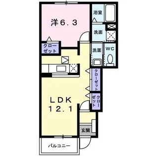 ハピネスC【1階】の間取り
