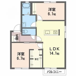 フレグランス日詰 A【2階】の間取り