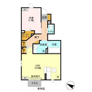 コンフォレスト【1階】の間取り