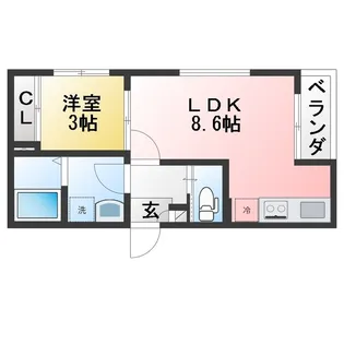 レクスト泉中央【2階】の間取り