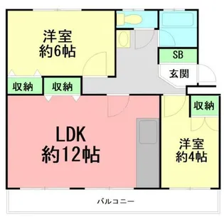 東高森団地11号棟【2階】の間取り