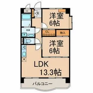 ベルテ白子【3階】の間取り