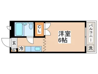 シャト-若草【1階】の間取り