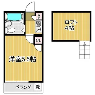 ホワイトハイツ豊島【1階】の間取り