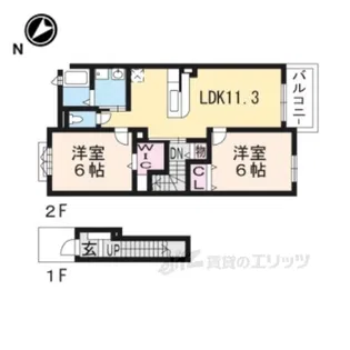 プラシード2【2階】の間取り