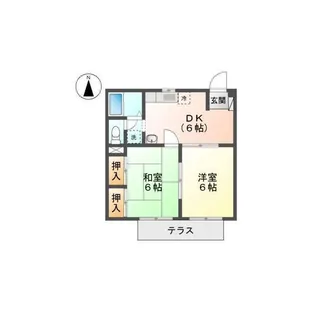ニューシティ丸山A・B【1階】の間取り