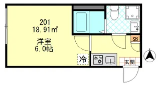 ムーンテラス多摩川【2階】の間取り