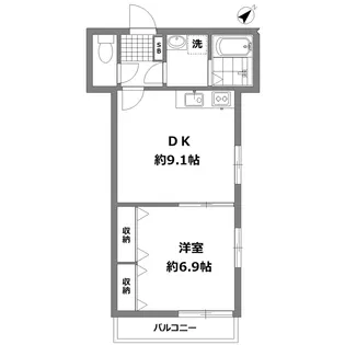 WHITE CLOUD【3階】の間取り