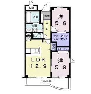 ベル・ウィングII【2階】の間取り