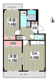 レジデンス原山【4階】の間取り