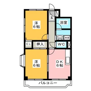 キャッスル北沢上青木【5階】の間取り