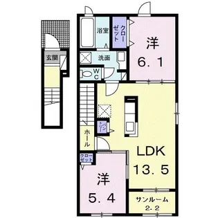 ボヌール・アイ【2階】の間取り