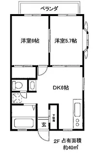 エステートピアTK【2階】の間取り
