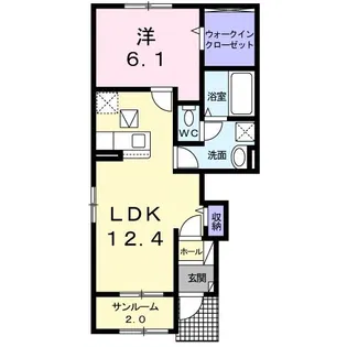 エイトドア【1階】の間取り