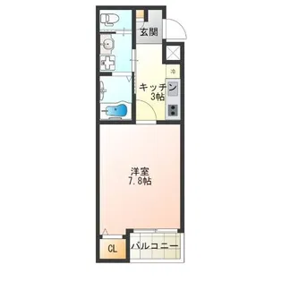 アッシュメゾン花園町【2階】の間取り