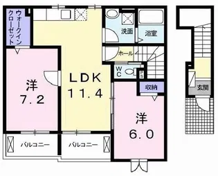 サニーハイツ マツオ【2階】の間取り