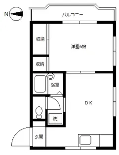アパートメント910パートII【3階】の間取り