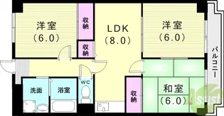 シャトー水田II【3階】の間取り