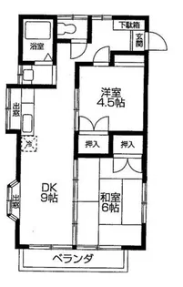 コーポ富士【1階】の間取り