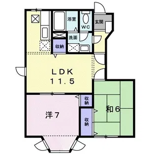ニュ-クレスト-ル24中山【1階】の間取り