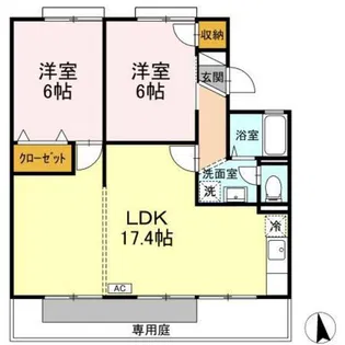 サンパレス小山 A棟【1階】の間取り