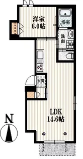 コントレイル成田西【1階】の間取り