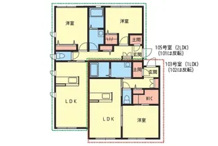 シーコート【1階】の間取り