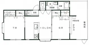 メゾンモンターニュC棟【1階】の間取り