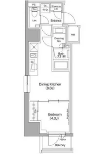ザ・パークハビオ五反田【14階】の間取り