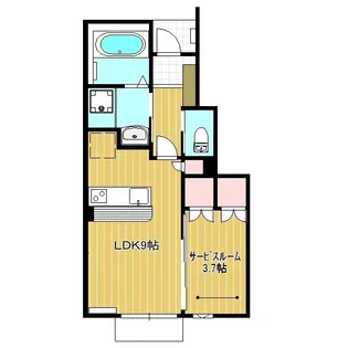 サンリッチ B棟【1階】の間取り