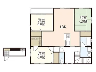 仁井貸家【2階】の間取り