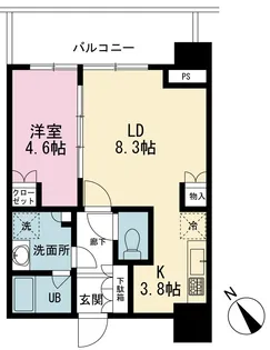 シティタワー新宿【10階】の間取り