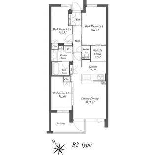 ザ・ケンジントン・レジデンス上池台【1階】の間取り
