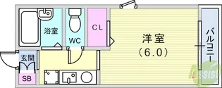 コウジィコート須磨【2階】の間取り