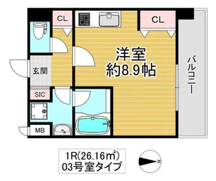 CREA放出西【4階】の間取り